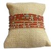 RS09 STRETCH ORANGE MULTI RHINESTONE 7 PCS SET BRACELET