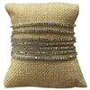 RS14 STRETCH SILVER AB RHINESTONE 7 PCS SET BRACELET