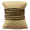 RS17 STRETCH GOLD BLACK RHINESTONE 7 PCS SET BRACELET