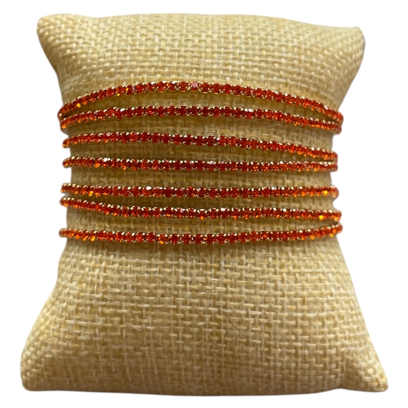 RS19 STRETCH RED RHINESTONE 7 PCS SET BRACELET