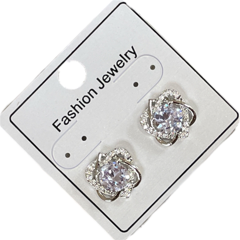 RS295 RHINESTONE FLOWER EARRINGS