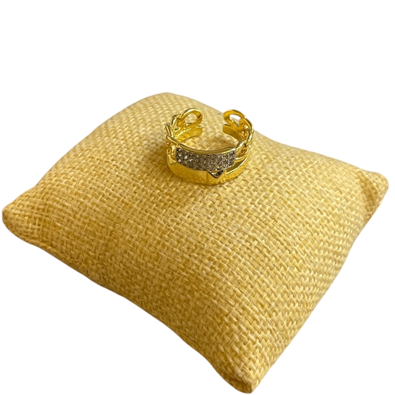 RTT09 TWO TONE 2 ROW ADJUSTABLE RING