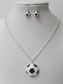 S1277 SOCCER BALL NECKLACE SET