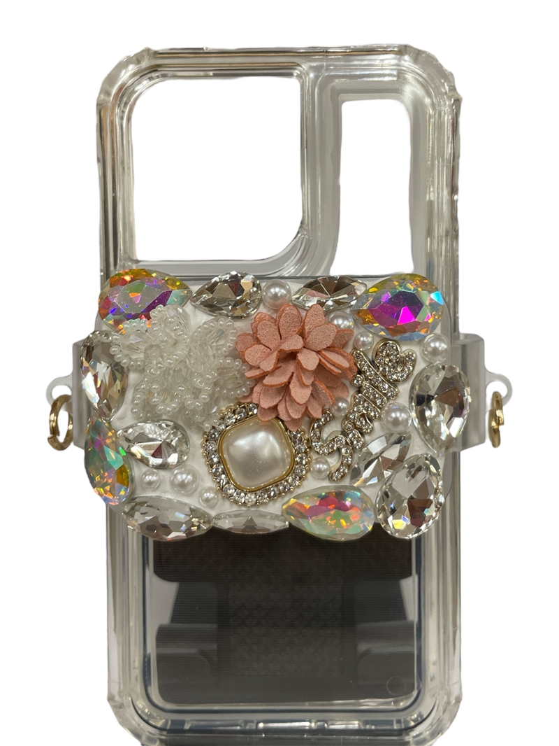 S80AB  AB SILVER STONE ADJUSTABLE  CELLPHONE HOLDER