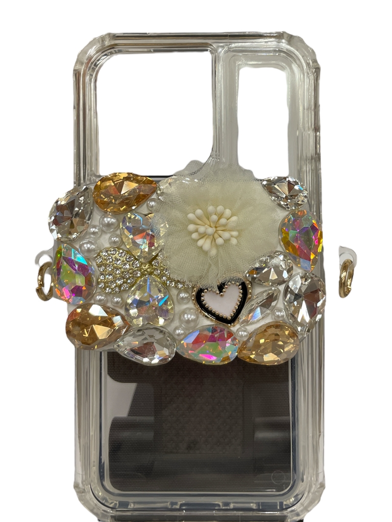 S80CM  CREAM FLOWER  ADJUSTABLE CELLPHONE HOLDER