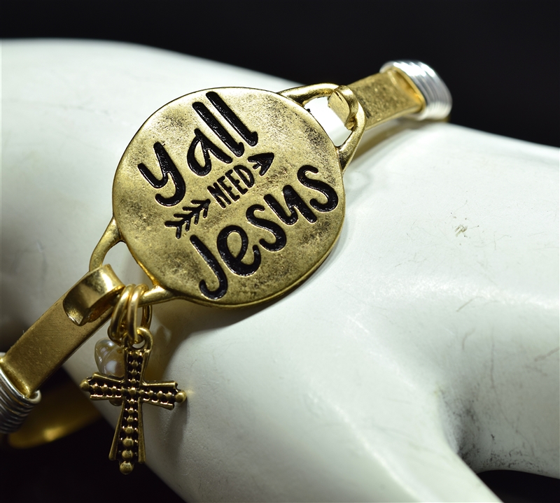 SB0439 Y'all Need Jesus Bracelet