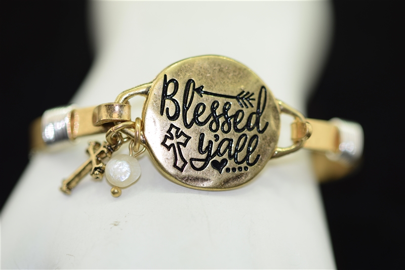 SB0441 Blessed Y'all Bracelet