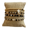 SB1185 CROSS CRYSTAL BEADED 6 PC SET BRACELET