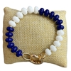 SB1239 TWO TONE ACRYLIC BEADED STRETCH BRACELET