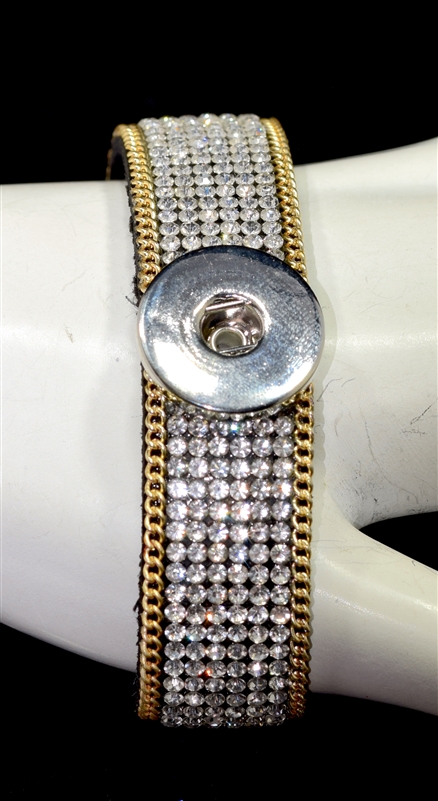 SBB-11 RHINESTONE SNAP BRCLT