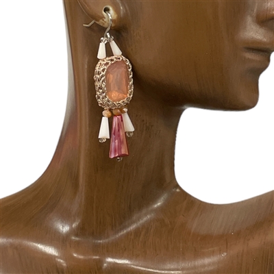 SE-1102 SMALL CRYSTAL BEADED EARRINGS