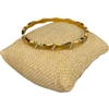 SE106 STAINLESS STEEL GOLD RHINESTONE BRACELET