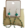 SE1060 BEADED TEARDROP & CROSS POST EARRINGS