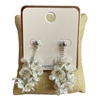 SE1067-1 TINY FLOWERS CLUSTER POST DANGLE EARRINGS