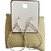 SE1071 ACRYLIC BEADED TEARDROP EARRINGS