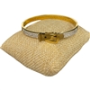 SE110 STAINLESS STEEL RHINESTONE BELT BRACELET