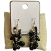 SE1140 FLORAL CRYSTAL DANGLE EARRINGS