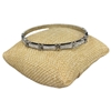 SE72 STAINLESS STEEL RHINESTONE SILVER BRACELET