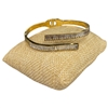 SE75 STAINLESS STEEL BAGUETTE GOLD BRACELET