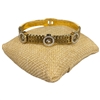 SE80 STAINLESS STEEL RHINESTONE CIRCLES BRACELET