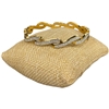 SE82 STAINLESS STEEL RHINESTONE WAVES BRACELET