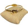 SE86 STAINLESS STEEL ABSTRACT GOLD BRACELET