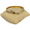 SE97 STAINLESS STEEL RHINESTONE RIBBON BRACELET