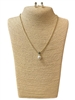 SFN1073 ANTIQUE CHAIN PEARL DROP SHORT NECKLACE SET