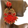 SKE-0905 CRAB SEED BEAD EARRING