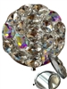 SM3AB  AB SILVER  CHUNKY CRYSTAL COMPACT DOUBLE-SIDE MIRROR