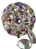 SM3LV AB LAVENDER  CHUNKY CRYSTAL COMPACT DOUBLE-SIDE MIRROR