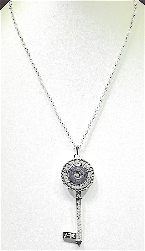 SN003 KEY SNAP BUTTON NECKLACE