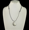 SN022 CRESCENT MOON SNAP BUTTON NECKLACE