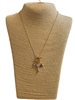 SN1088 THIN HEART STONE NECKLACE