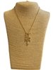 SN1089 DEINTY GOLD MOTHER OF PEARL KEY CHARMS SHORT NECKLACE