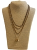SN1165 BEADED HEART CHARM NECKLACE