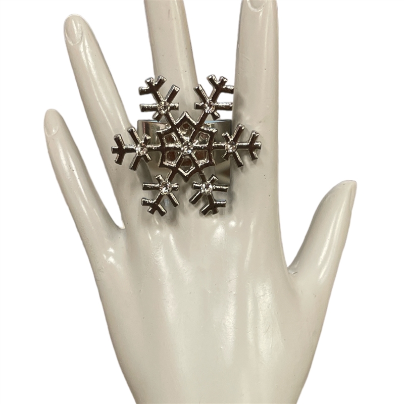 SN20S SILVER SNOWFLAKE EARRINGS