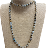 SN368AM 36" AMAZONITE SEMI PRECIOUS STONE NECKLACE