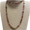 SN368CP 36'' 8MM CLEAR PINK SEMI PRECIOUS STONE NECKLACE