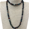 SN368EG 36" 8MM EARTHY GREEN SEMI-PRECIOUS STONE NECKLACE