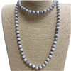 SN368WT 36'' 8MM WHITE SEMI PRECIOUS STONE NECKLACE