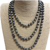 SN608DLT DALMATIA  60'' 8MM SEMI PRECIOUS STONE NECKLACE