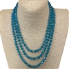 SN8100CLB   ''60'' 8MM CLEAR BLUE CRYSTAL NECKLACE