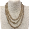 SN8100TZ  ''60'' 8MM CHAMPAGNE CRYSTAL NECKLACE