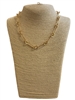 SNA039 TEXTURED CIRCLE OVAL LINK SHORT NECKLACE
