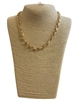 SNA041 GOLD TEXTURED LINK SHORT NECKLACE