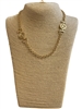 SNA111 GOLD PLAIN HORSE PENDANT SHORT NECKLACE