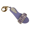 SP002PR PURPLE RHINESTONE SANDAL KEYCHAIN