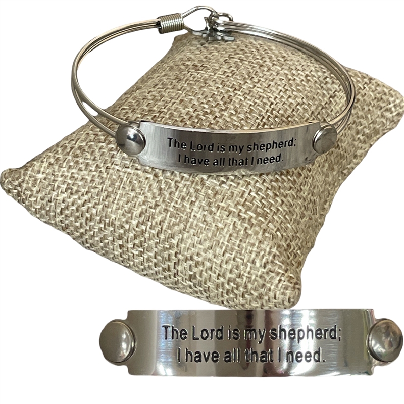 SST38  '' THE LORD IS MY SHEPHERD''  STAINLESS STEEL BRACELET