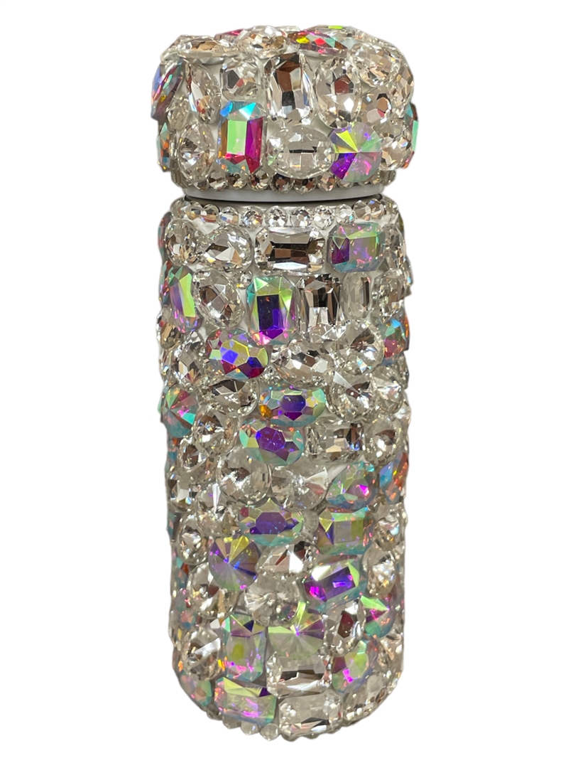 ST09AB   SILVER AB CRYSTAL STONE BOTTLE